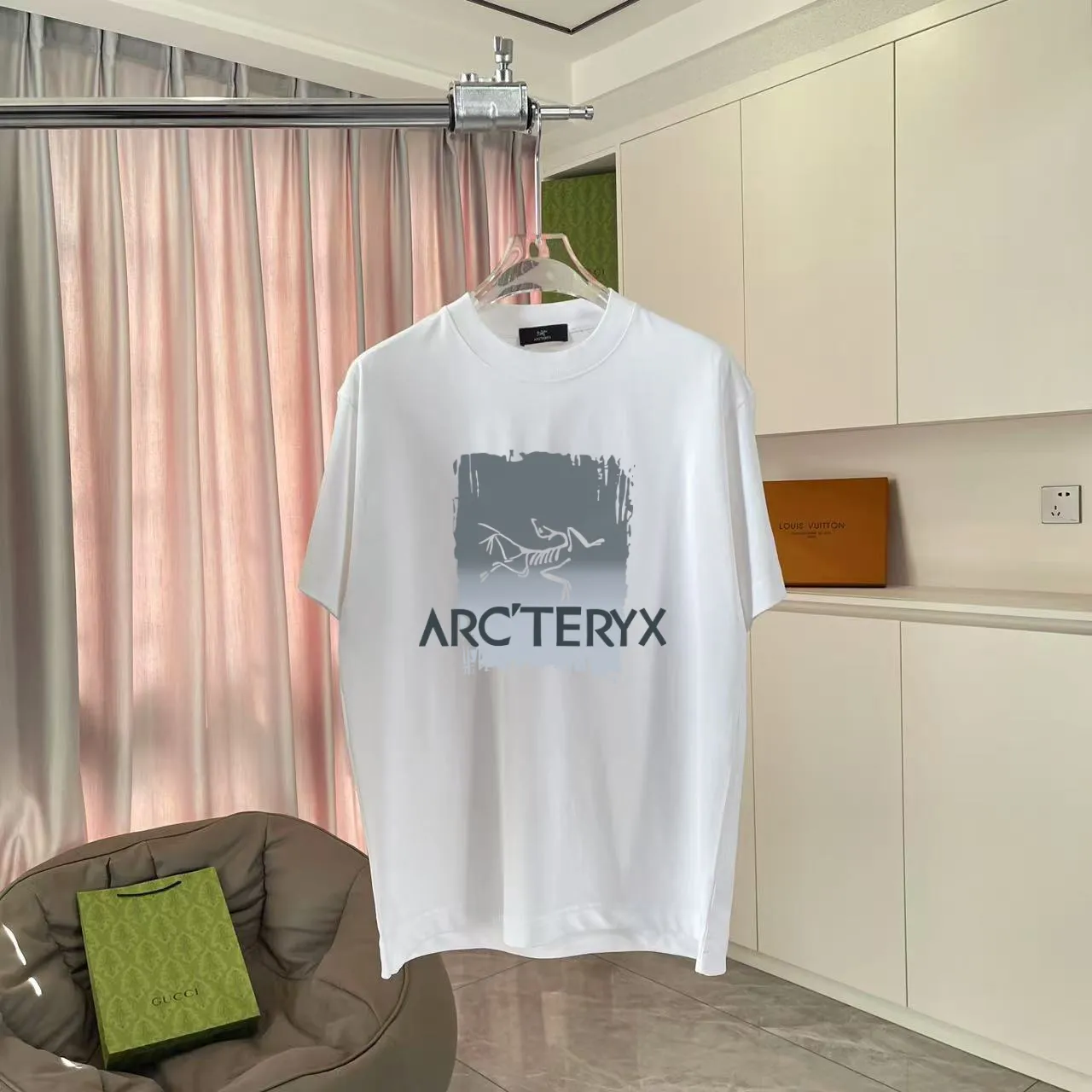 ARC'TERYX* 2025 New Arrival logo t g Same Style Size：S M L XL XXL ：Black White Pink Gray Red